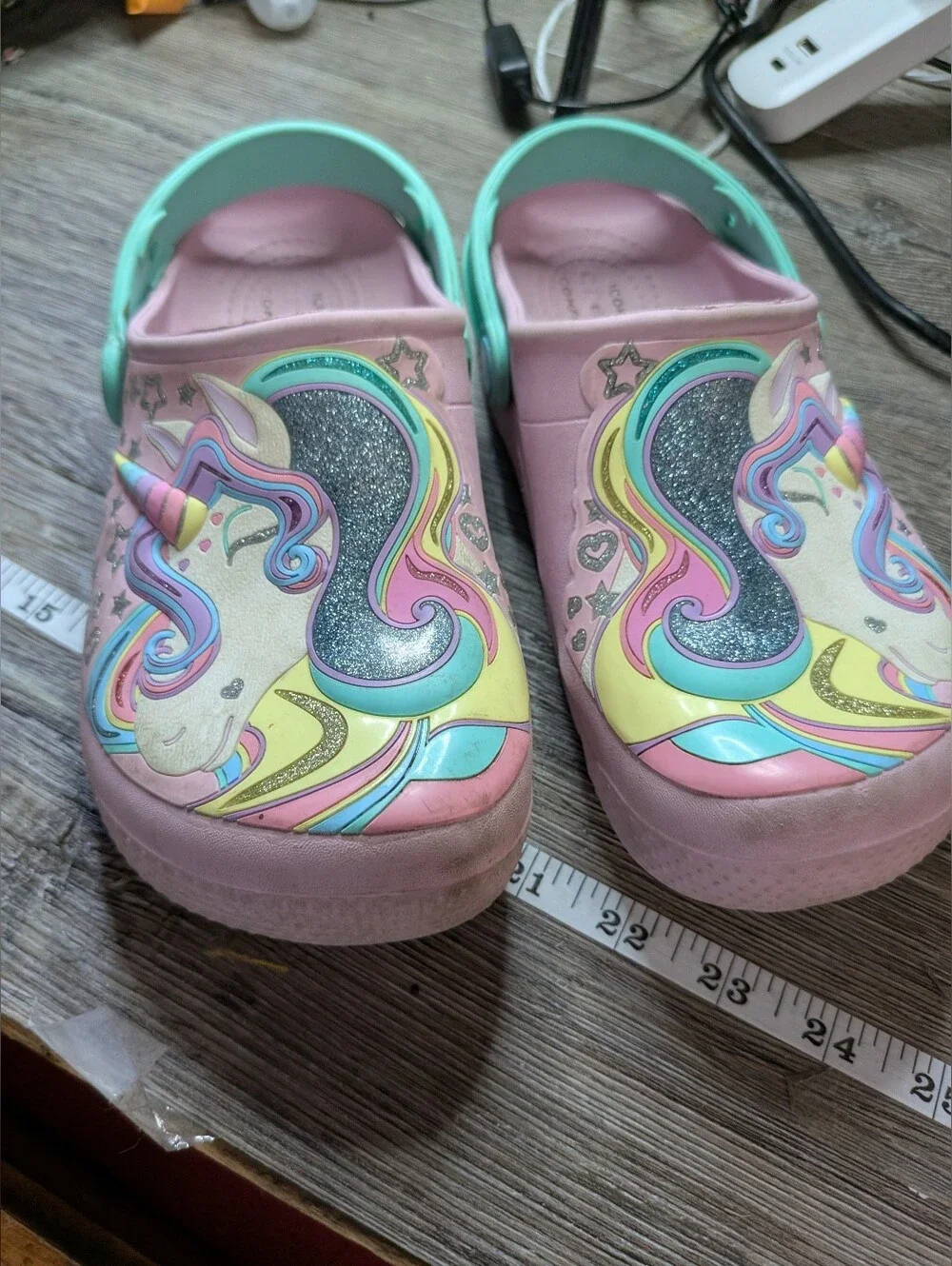 Crocs Unicorn Pink‎ Clogs Girls Size 3